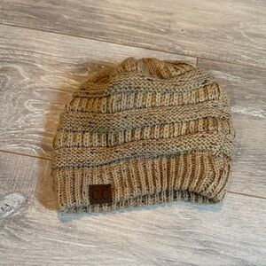 Cozy CC Knit Beanie with Logo Patch